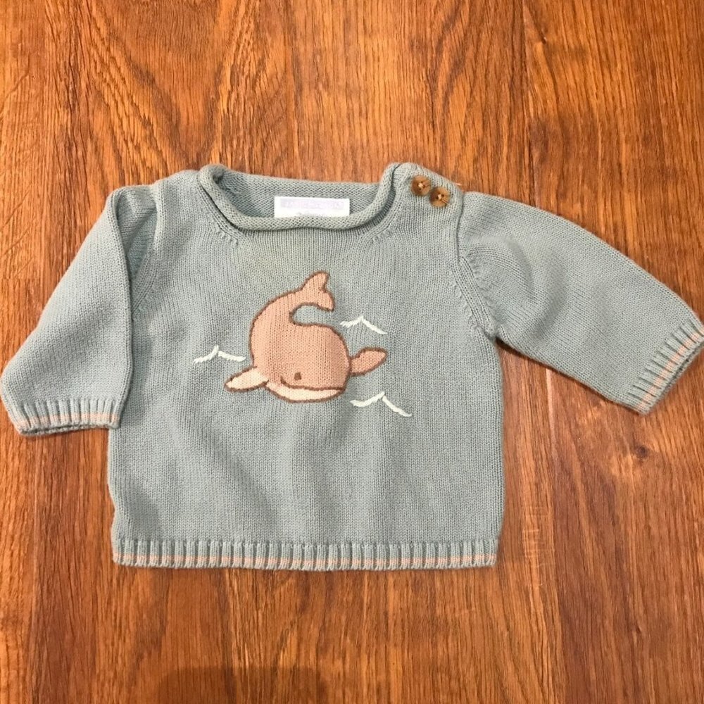 Janie And Jack knit whale Sweater